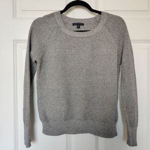 Gray American Eagle Knit Crewneck Sweater
